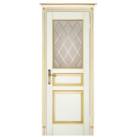 Door Venice IVORY + GOLD PATINA + GLASS