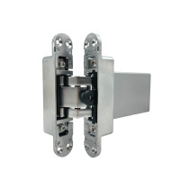 Concealed closer hinge Silver. Hydraulic Hidden Hinge M9-80W-NHS. Self Closing Hinge. Pack of Three