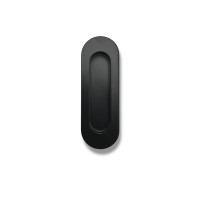 Sliding Door Handle QD-003D. Oval Flush Handle for Sliding Door. Black