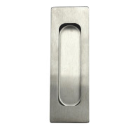 Sliding Door Handle QD-007. Rectangular Flush Handle for Sliding Door. Silver