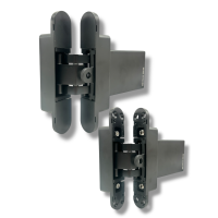 Concealed closer hinge Black, Hydraulic Hidden Hinge M9-60W-NHB. Self Closing Hinge. Pack of Two