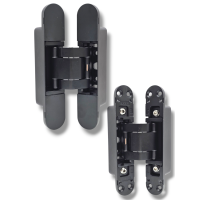 Concealed closer hinge Black, Hydraulic Hidden Hinge M9-80B-NHB. Self Closing Hinge. Pack of Three