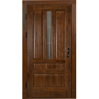 Merida Antique Walnut+ Glass. Solid Wooden Entrance Door