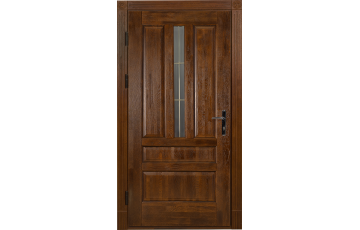 Merida Antique Walnut+ Glass. Solid Wooden Entrance Door