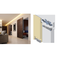 Concealed Sliding Door Hardware QD-1688. Hidden Sliding Door System 1,5M