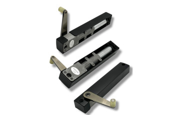 Hydraulic door damper P702L-W-S Black. Door Damper Surface Mounting