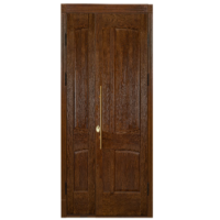 Andorra Double. Solid Wooden Entrance Door. Antique Walnut