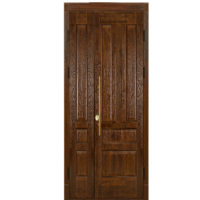 Merida Double. Solid Wooden Entrance Door. Antique Walnut 