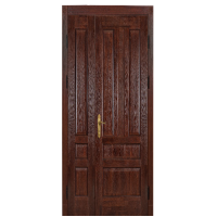 Merida Double. Solid Wooden Entrance Door. Mahogany 