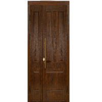 Navarra Double. Solid Wooden Entrance Door. Antique Walnut
