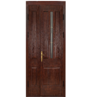 Navarra Double. Solid Wooden Entrance Door. Mahogany +GLASS