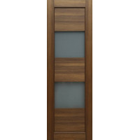 WPC waterproof door C02 Walnut + Glass